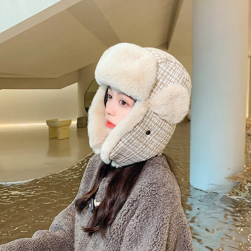 Winter Women's Ear Protection And Wind Protection Cold-proof Thermal Cotton Hat
