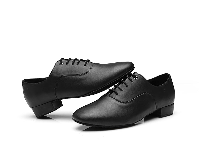 Men's Modern Dancing Shoes Leather Soft Bottom Men's Dance Shoe Latin Dance Shoes Dance Shoe Men's National Standard Square Friendship Dancing